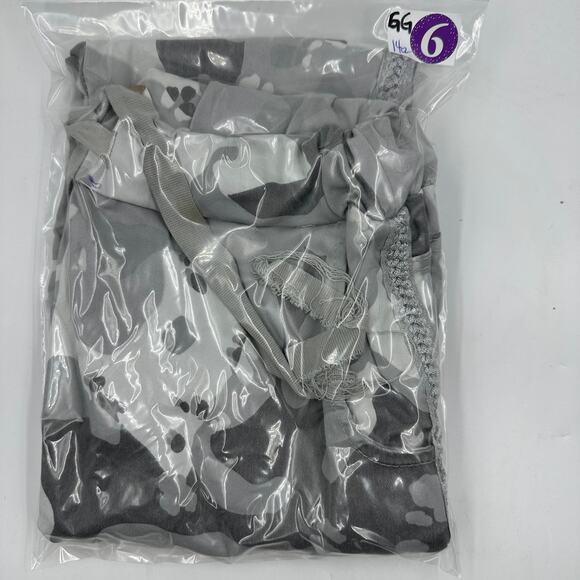 Y2K Brand Bazar Pull on Gray Camo Pants 8 S High Rise Retro Skater Streetwear - Picture 10 of 10